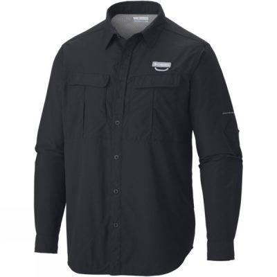 Camisa Columbia Cascades Explorer Manga Larga Hombre Negras - Chile LNG951678